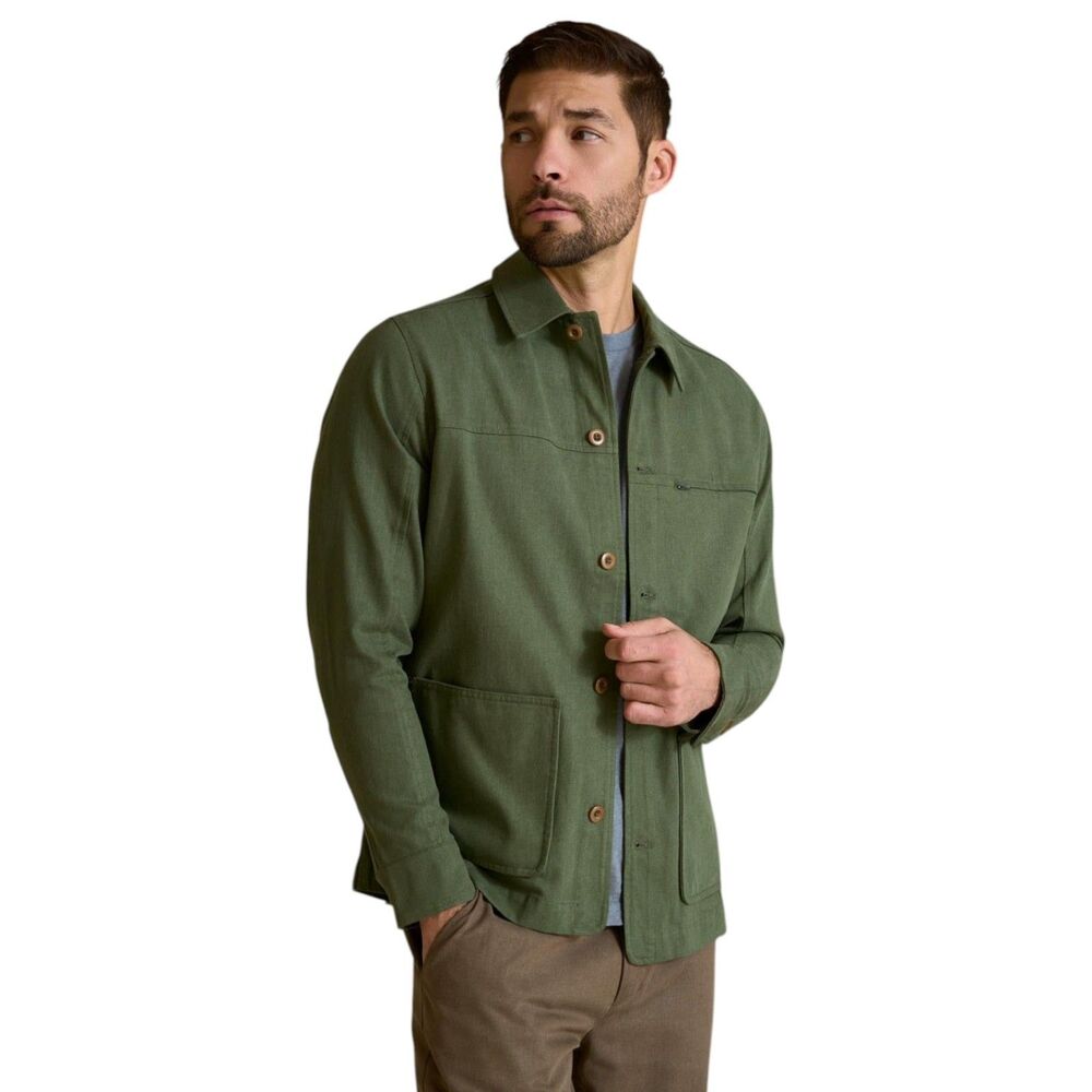 feat The Men's Café Coat in Sencha Green Size S